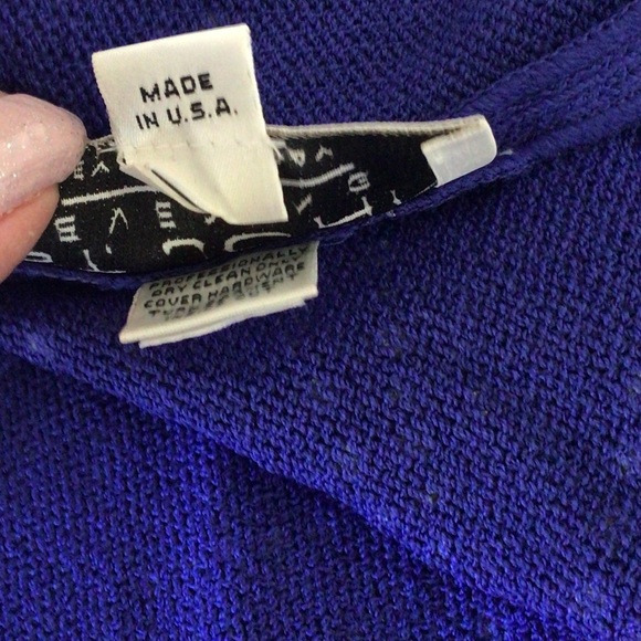 ST JOHN EVENING PURPLE SWAROVSKI KNIT SWEATER SIZE 2 - Picture 9 of 16